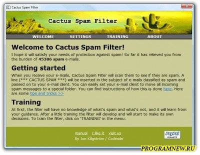 Cactus Spam Filter 3.01